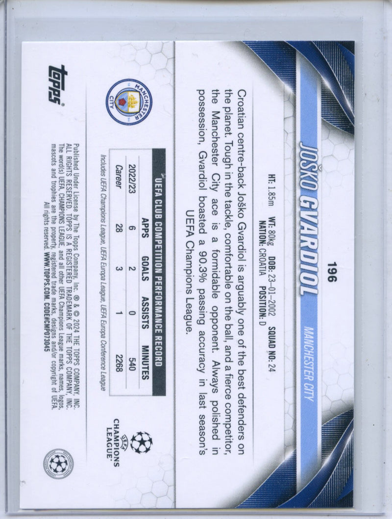 2023-24 Topps UEFA CC Jade Edition Josko Gvardiol
