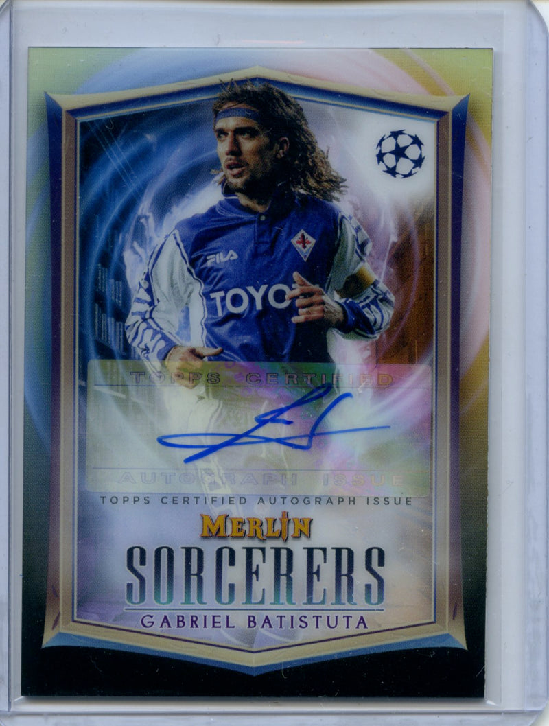 2022-23 Topps Merlin Chrome Gabriel Batistuta Sorcerers Autograph