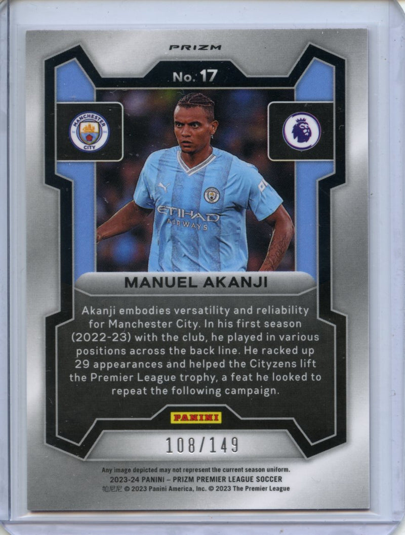 2023-24 Prizm Premier League Manuel Akanji Pink Breakaway 108/149
