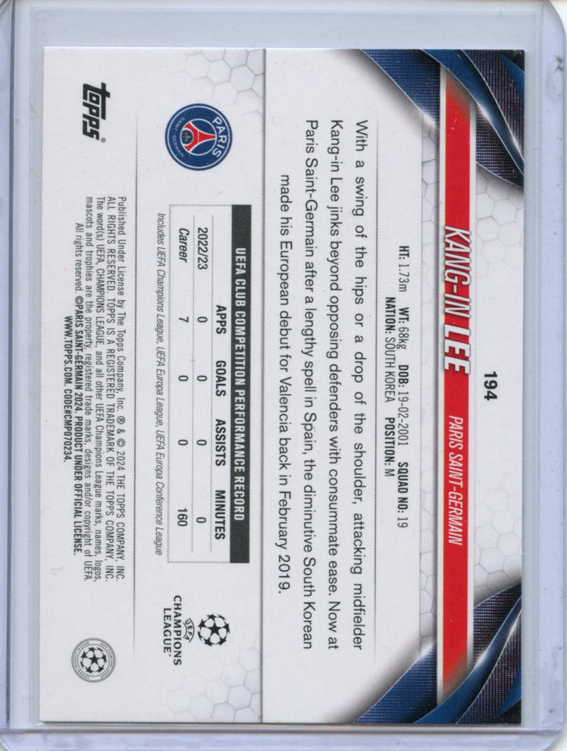 2023-24 Topps UEFA CC Kang-In Lee Inferno Foil