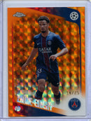 2025-26 Topps Chrome UEFA Club Comps Warren Zaire-Emery Orange Geometric 19/25