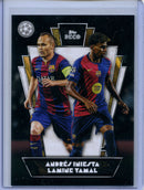 2024-25 Topps UEFA Deco Andrés Iniesta / Lamine Yamal Then & Now
