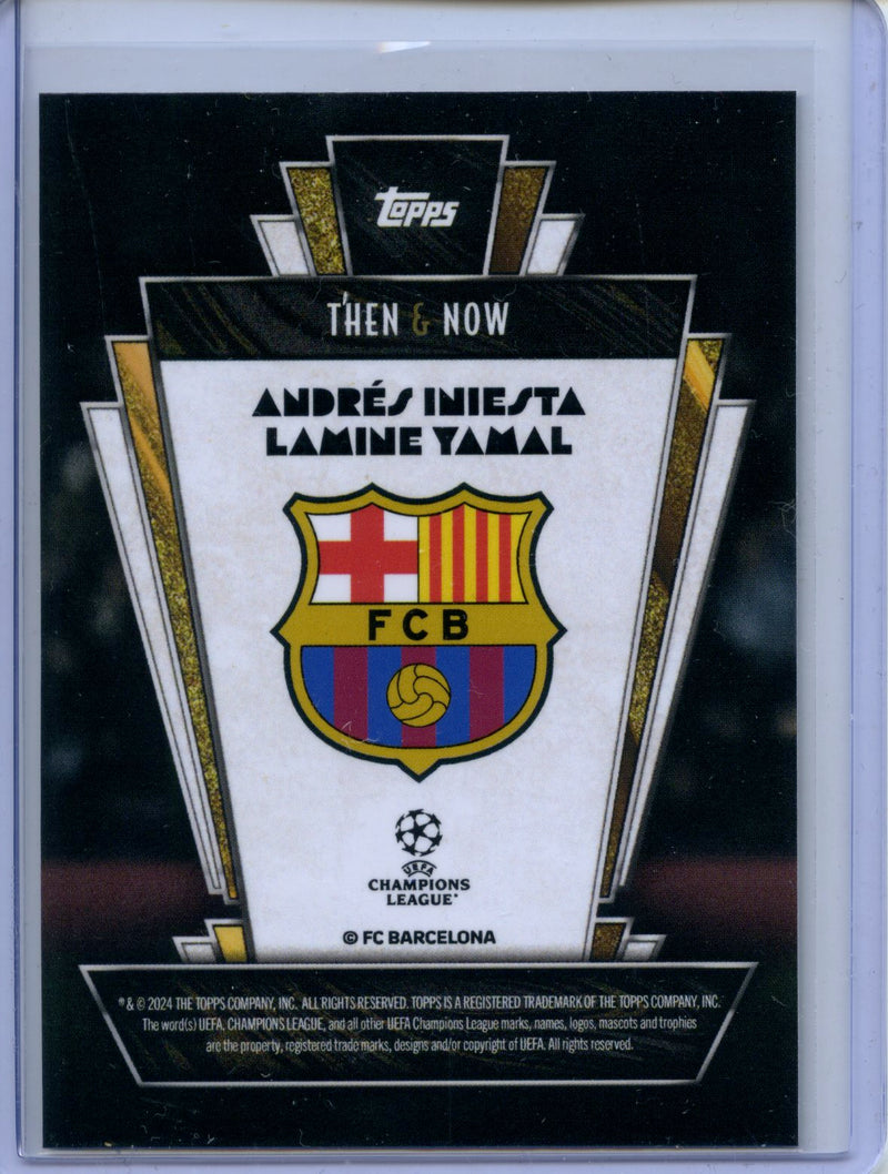 2024-25 Topps UEFA Deco Andrés Iniesta / Lamine Yamal Then & Now