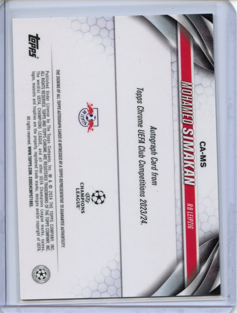 2023-24 Topps Chrome UEFA Mohamed Simakan Autograph