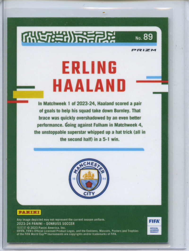 2023-24 Donruss FIFA Erling Haaland Optic Argyle