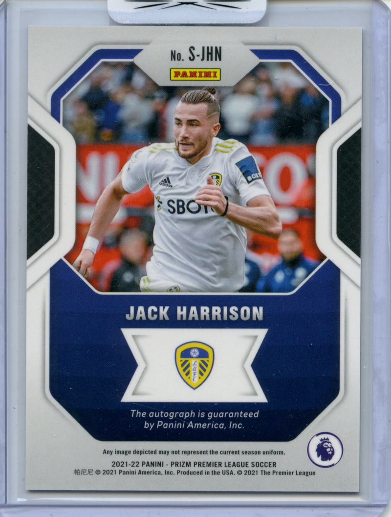 2021-22 Prizm Premier League Jack Harrison Signatures Autograph