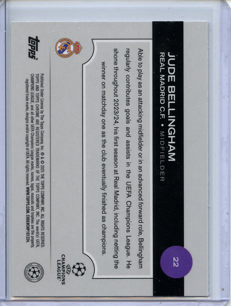 2024-25 Topps Chrome UEFA Club Comps Jude Bellingham Wave