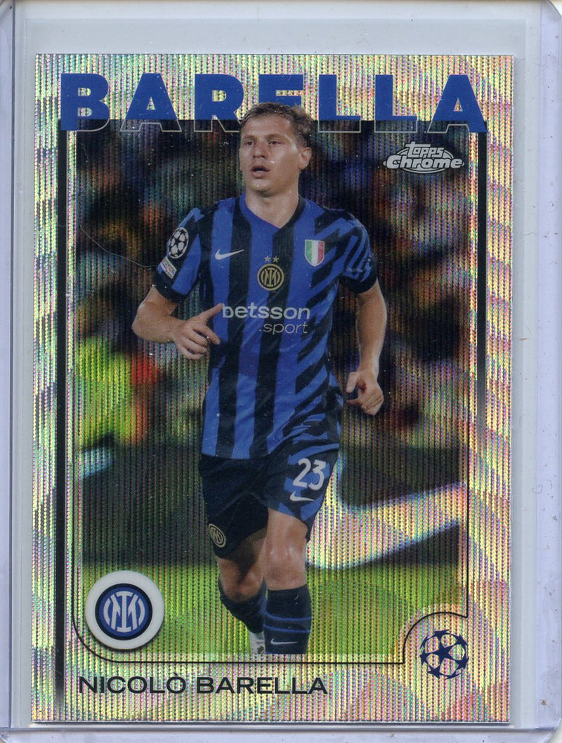2024-25 Topps Chrome UEFA Club Comps Nicolo Barella Wave