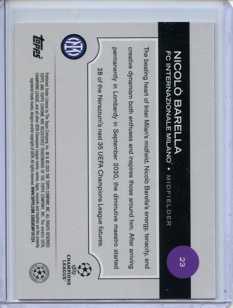 2024-25 Topps Chrome UEFA Club Comps Nicolo Barella Wave