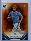 2023-24 Topps Chrome UEFA Kevin De Bruyne Orange 11/25