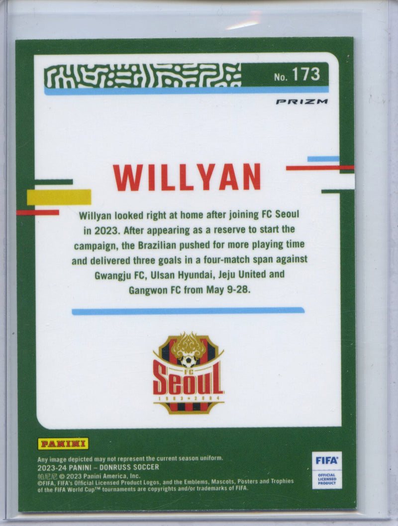 2023-24 Donruss FIFA Willyan Optic Argyle