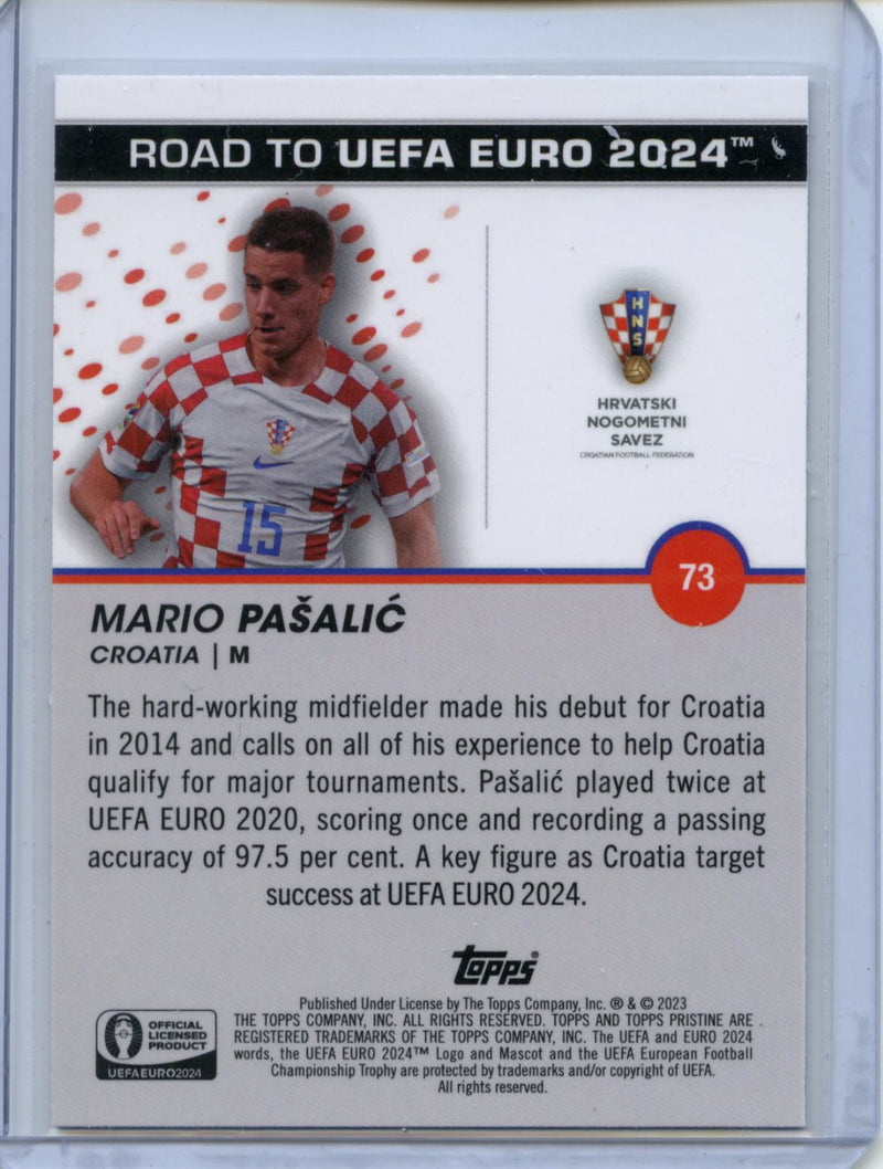 2023-24 Topps Pristine Road To Euro Mario Pasalic