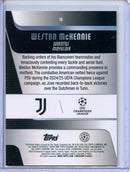 2025-26 Topps Chrome UEFA Club Comps Weston McKennie Blue Refractor 146/150