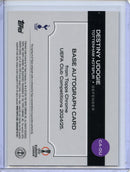 2024-25 Topps Chrome UEFA Club Comps Destiny Udogie Magenta Autograph 12/75