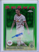 2024-25 Topps Chrome UEFA Club Comps Benjamin Sesko Green Autograph 2/99