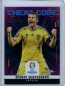 2024 Topps Chrome UEFA Euro Andriy Shevchenko Cheat Code Blue 21/150