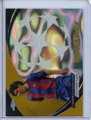 2023-24 Topps Chrome UEFA Lionel Messi Starball Debut Gold Lava SD-10