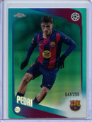 2025-26 Topps Chrome UEFA Club Comps Pedri Teal Refractor 47/299