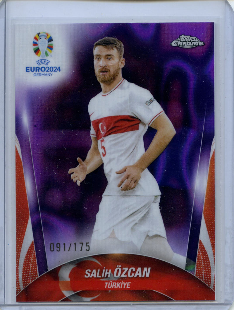 2024 Topps Chrome UEFA Euro Salih Ozcan Purple Lava Refractor 91/175