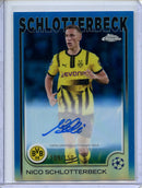 2024-25 Topps Chrome UEFA Club Comps Nico Schlotterbeck Blue Autograph 109/150