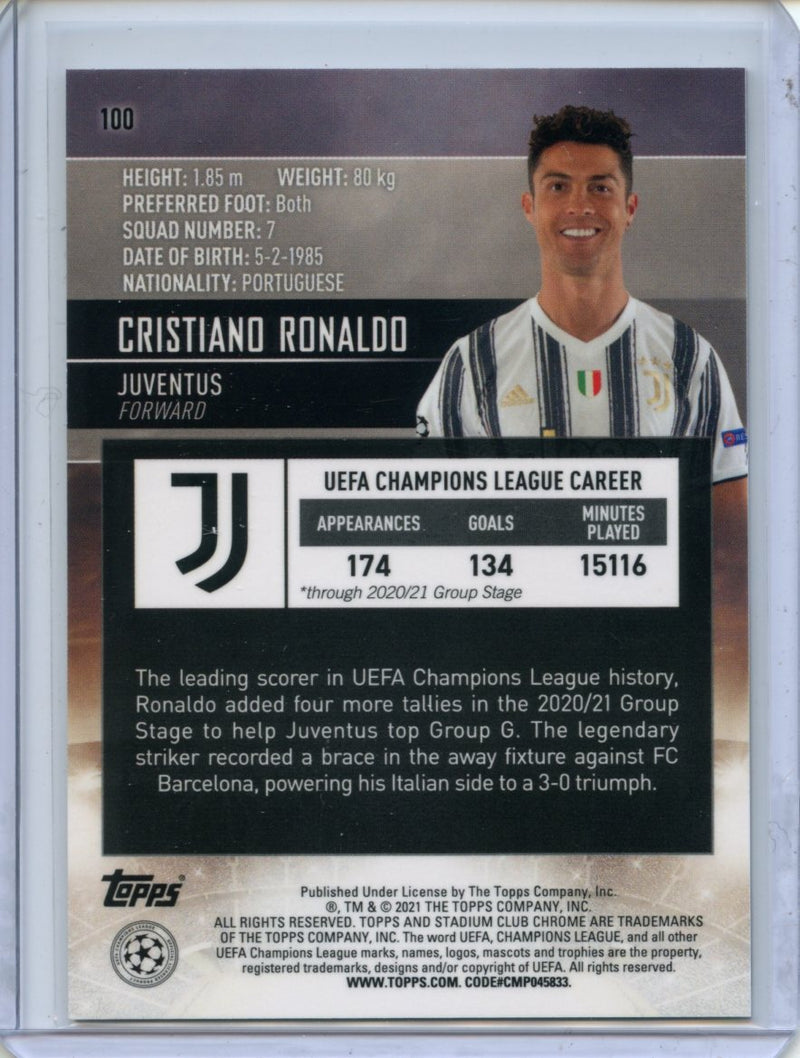 2020-21 Topps Stadium Club Chrome UEFA Champions League Cristiano Ronaldo