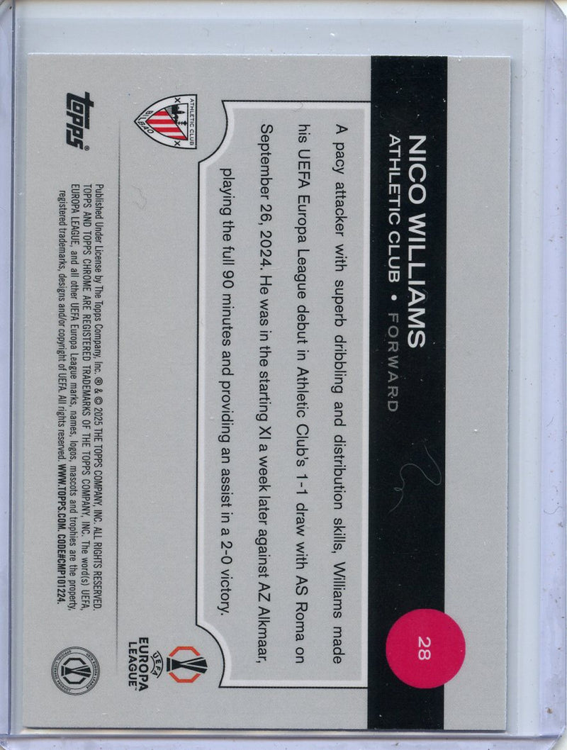 2024-25 Topps Chrome UEFA Club Comps Nico Williams Wave