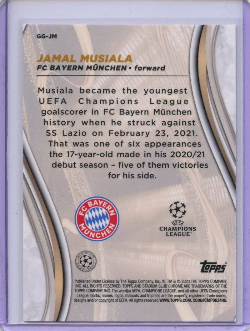 2022-23 Stadium Club Chrome UEFA CC Jamal Musiala Glimpses Of Gold