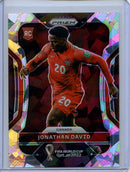 2022 Panini Prizm FIFA World Cup Qatar Jonathan David Cracked Ice Prizm