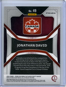 2022 Panini Prizm FIFA World Cup Qatar Jonathan David Cracked Ice Prizm