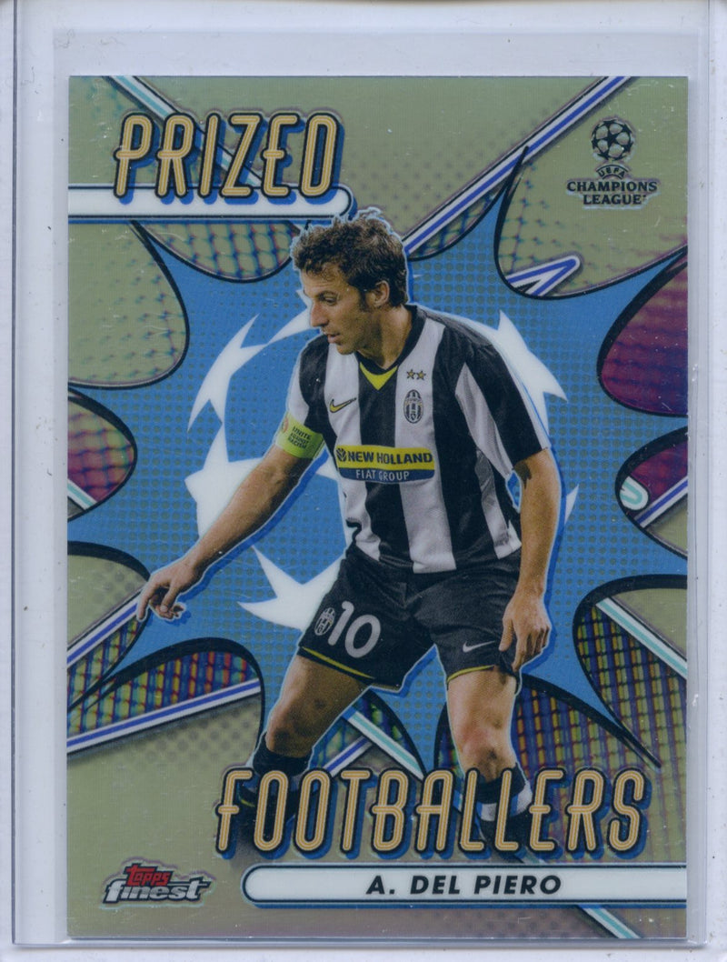 2022-23 Topps Finest UEFA Club Competitions Alessandro Del Piero Prized Footballers PF-1