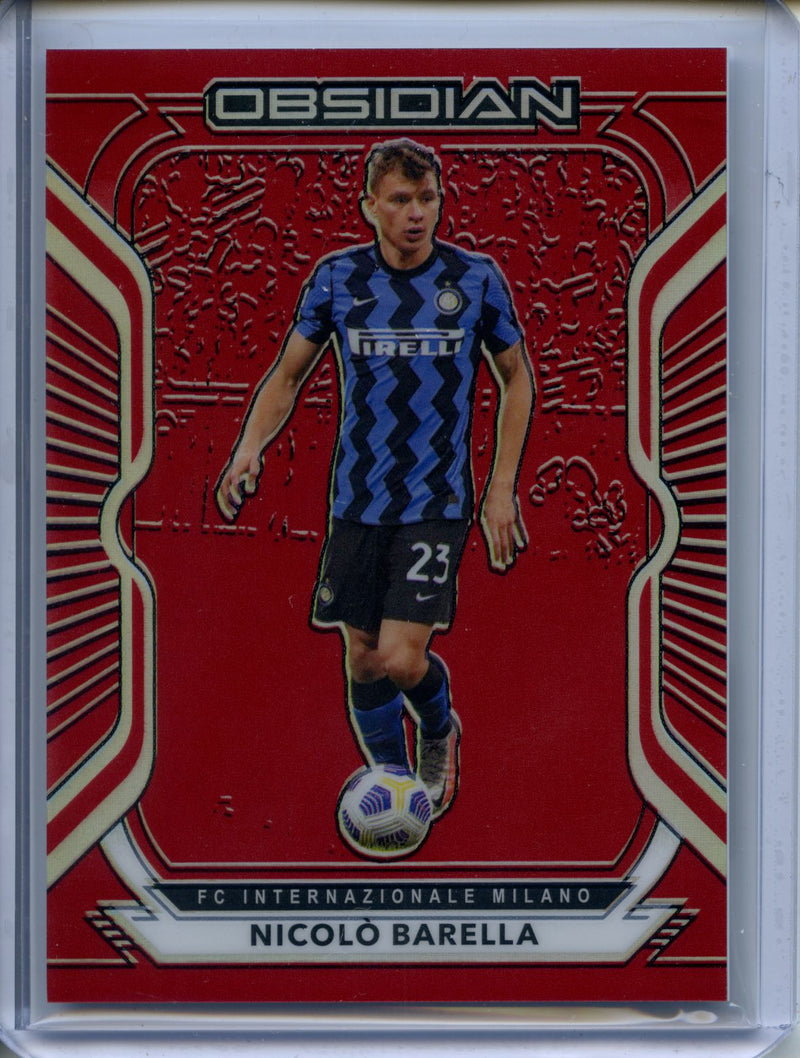 2020-21 Panini Obsidian Nicolo Barella Red Flood 20/28