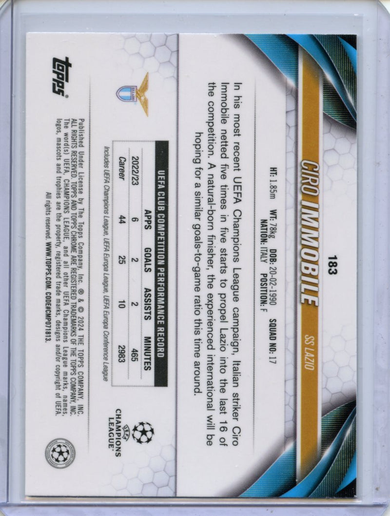 2023-24 Topps Chrome UEFA Ciro Immobile Gold 18/50