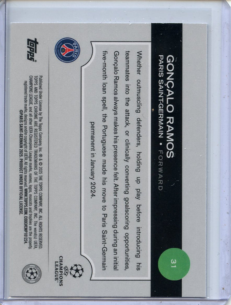 2024-25 Topps Chrome UEFA Club Comps Goncalo Ramos Wave