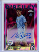 2024-25 Topps Chrome UEFA Club Comps Nico O'Reilly Pink Lava Autograph 11/250