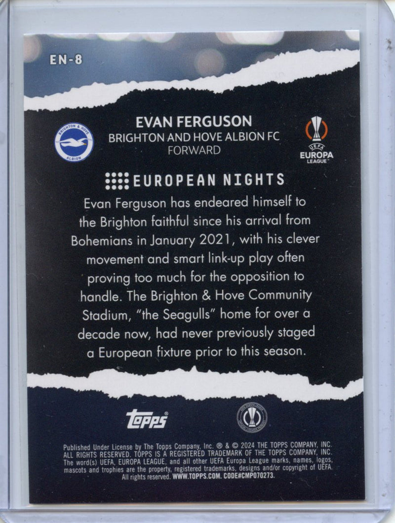 2023-24 Topps UEFA CC Evan Ferguson European Nights