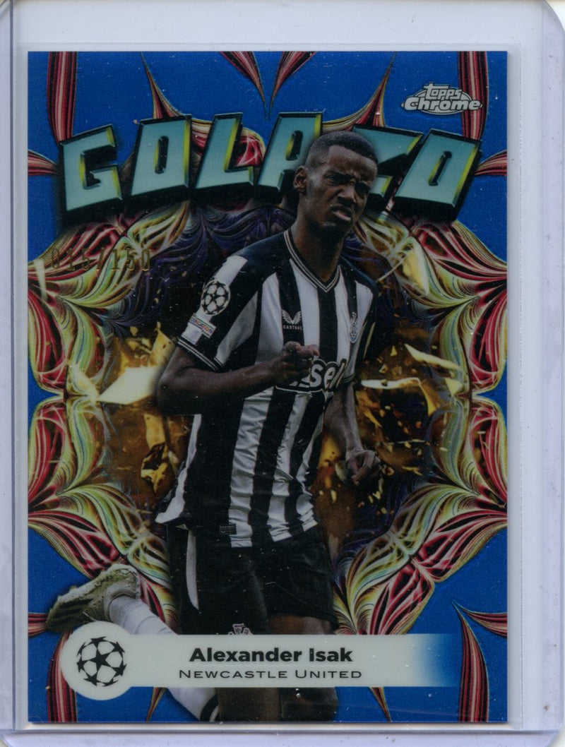 2023-24 Topps Chrome UEFA Alexander Isak Golazo Blue 15/150