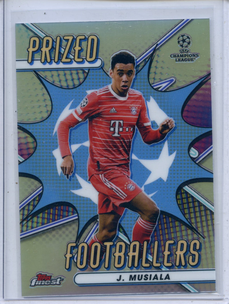 2022-23 Topps Finest UEFA Club Competitions Jamal Musiala Prized Footballers PF-8
