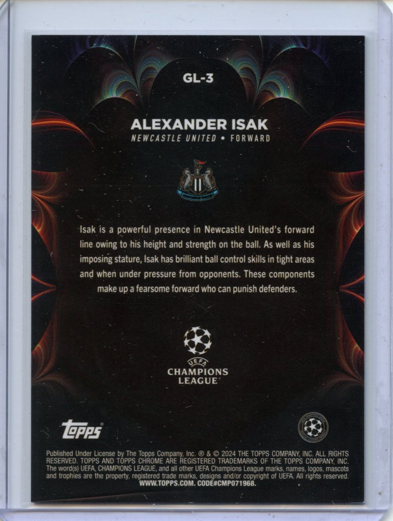 2023-24 Topps Chrome UEFA Alexander Isak Golazo Blue 15/150