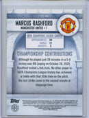 2020-21 Topps Stadium Club Chrome UEFA Champions League Marcus Rashford Championship Contributions
