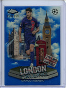 2023-24 Topps Chrome UEFA Marco Asensio London Calling Blue 109/150
