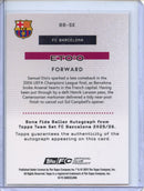 2025-26 Topps FC Barcelona Team Set Samuel Eto'o Bona Fide Baller Autographs Purple Rainbow 45/75
