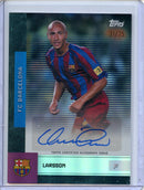 2025-26 Topps FC Barcelona Team Set Henrik Larsson Autographs Purple Rainbow 31/75