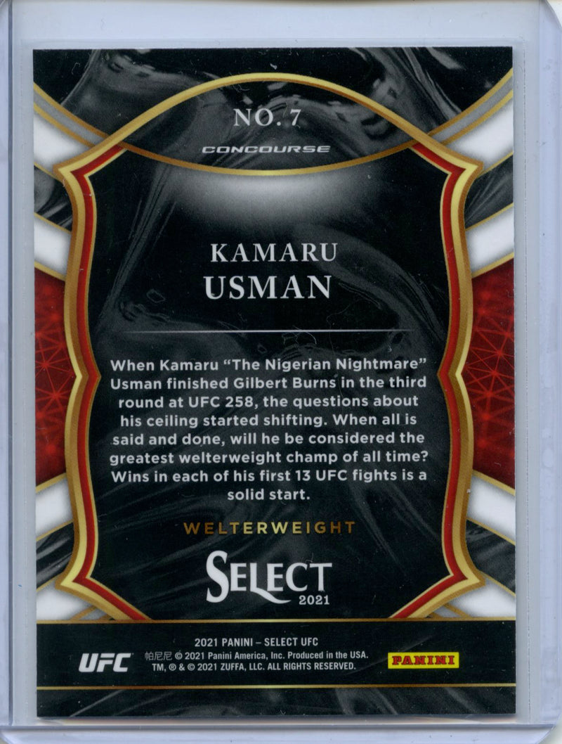 2021 Panini Select UFC Kamaru Usman Concourse