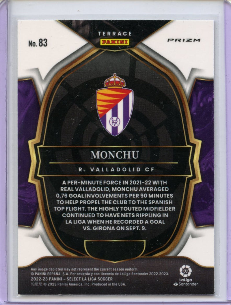 2022-23 Panini Select La Liga Monchu Terrace Purple Mojo