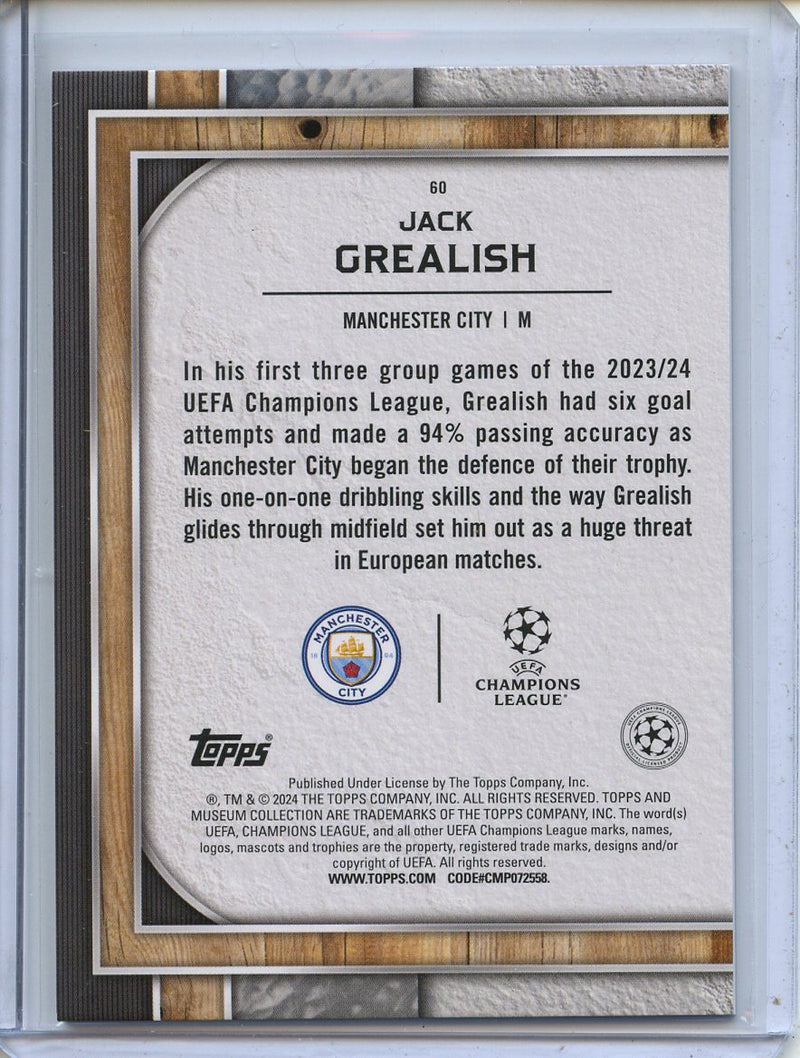 2023-24 Topps Museum Collection UEFA CL Jack Grealish Amethyst 89/99