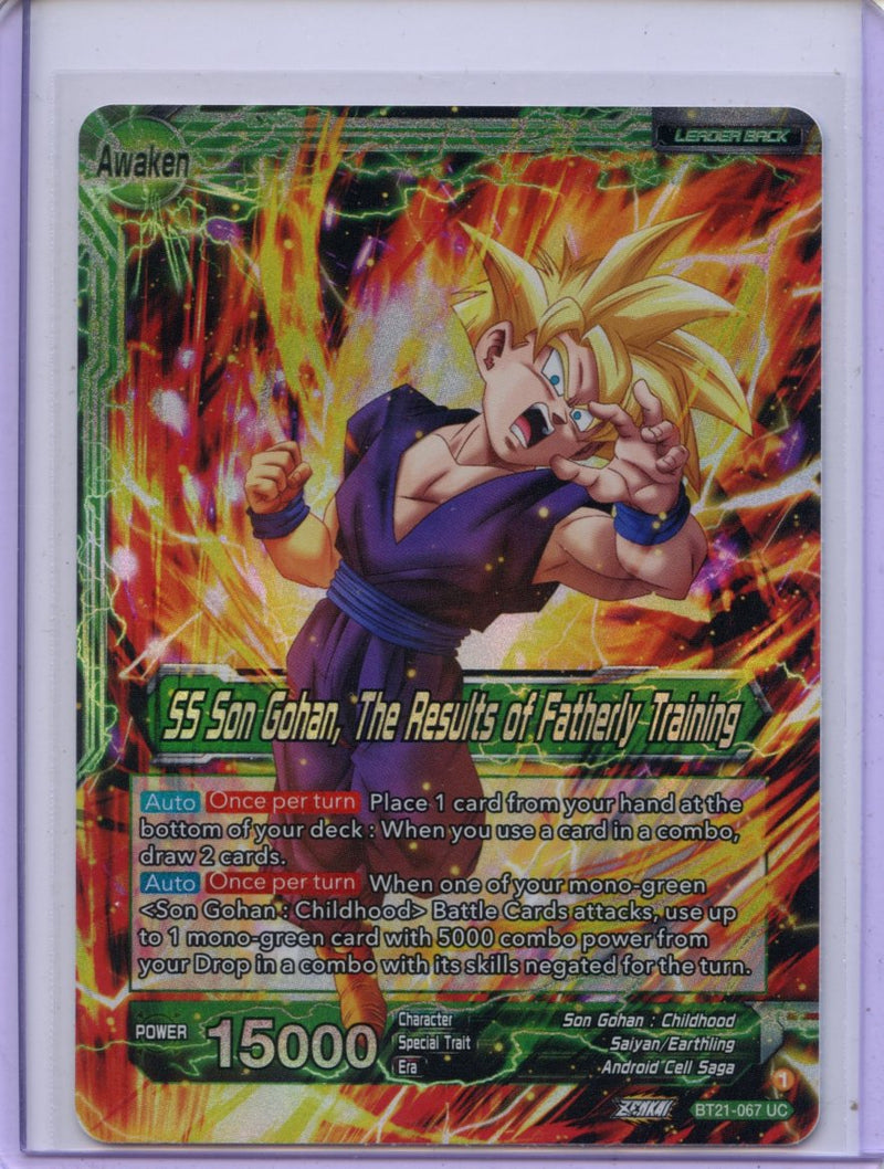 SS Son Gohan, The Results of Fatherly Training - Wild Resurgence BT21-064 UC Foil