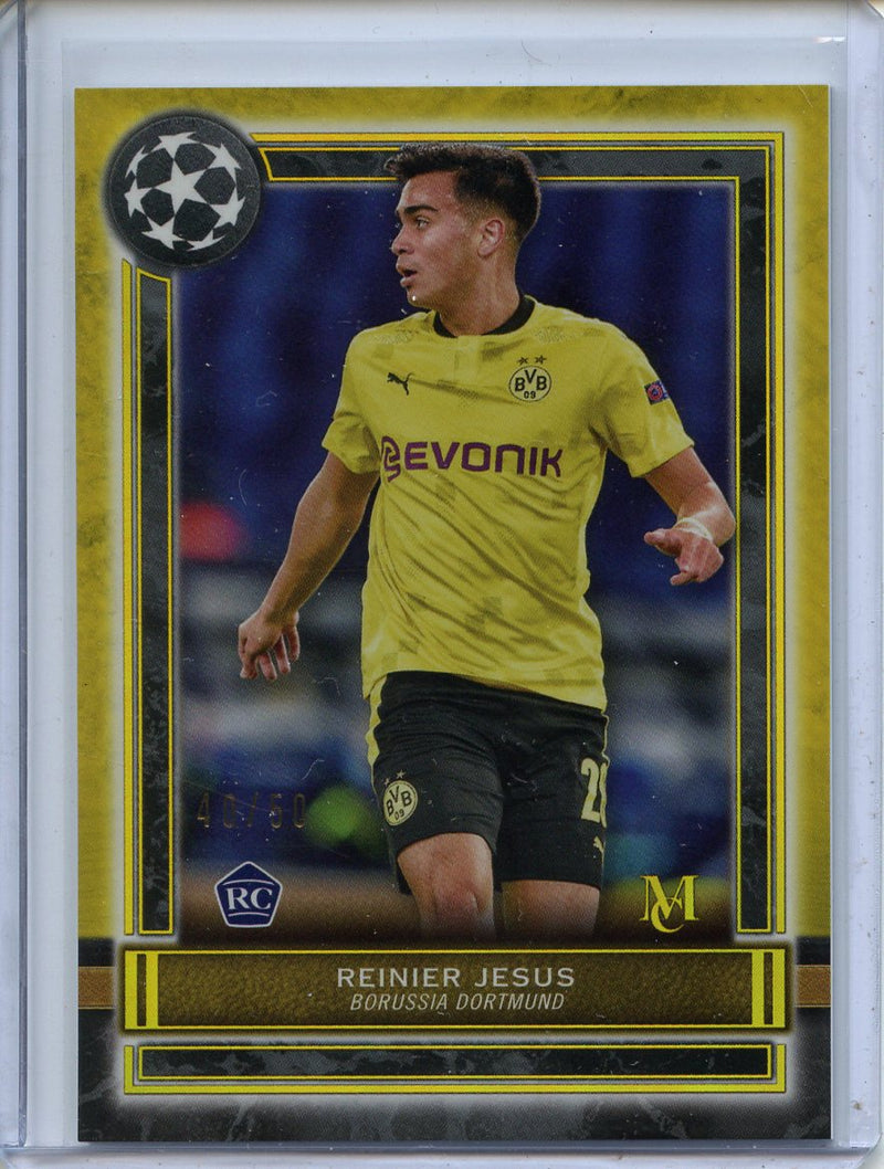 2020-21 Topps Museum Collection UEFA CL Reinier Jesus Gold 40/50