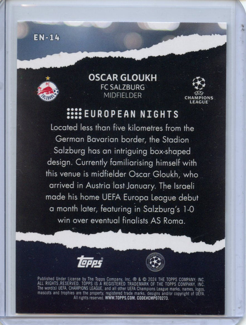 2023-24 Topps UEFA CC Oscar Gloukh European Nights