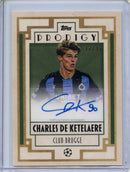 2021-22 Topps Deco UEFA CL Charles De Ketelaere Prodigy Autographs Green 17/99