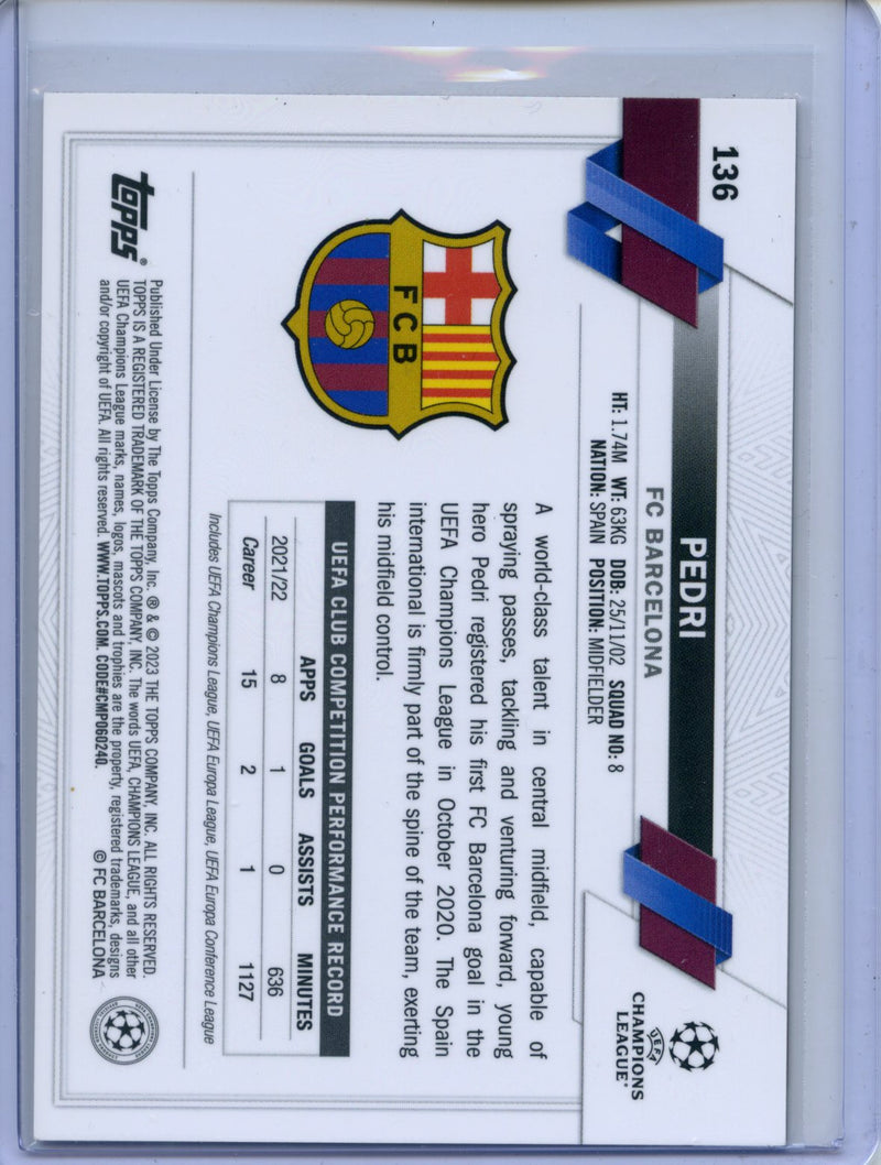 2022-23 Topps Chrome UEFA Pedri Hero Variation